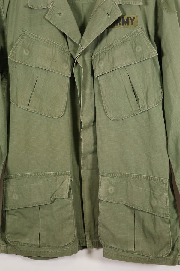 1968 Contract M-S 4th Model Jungle Fatigue Jacket, used, with US ARMY tape.