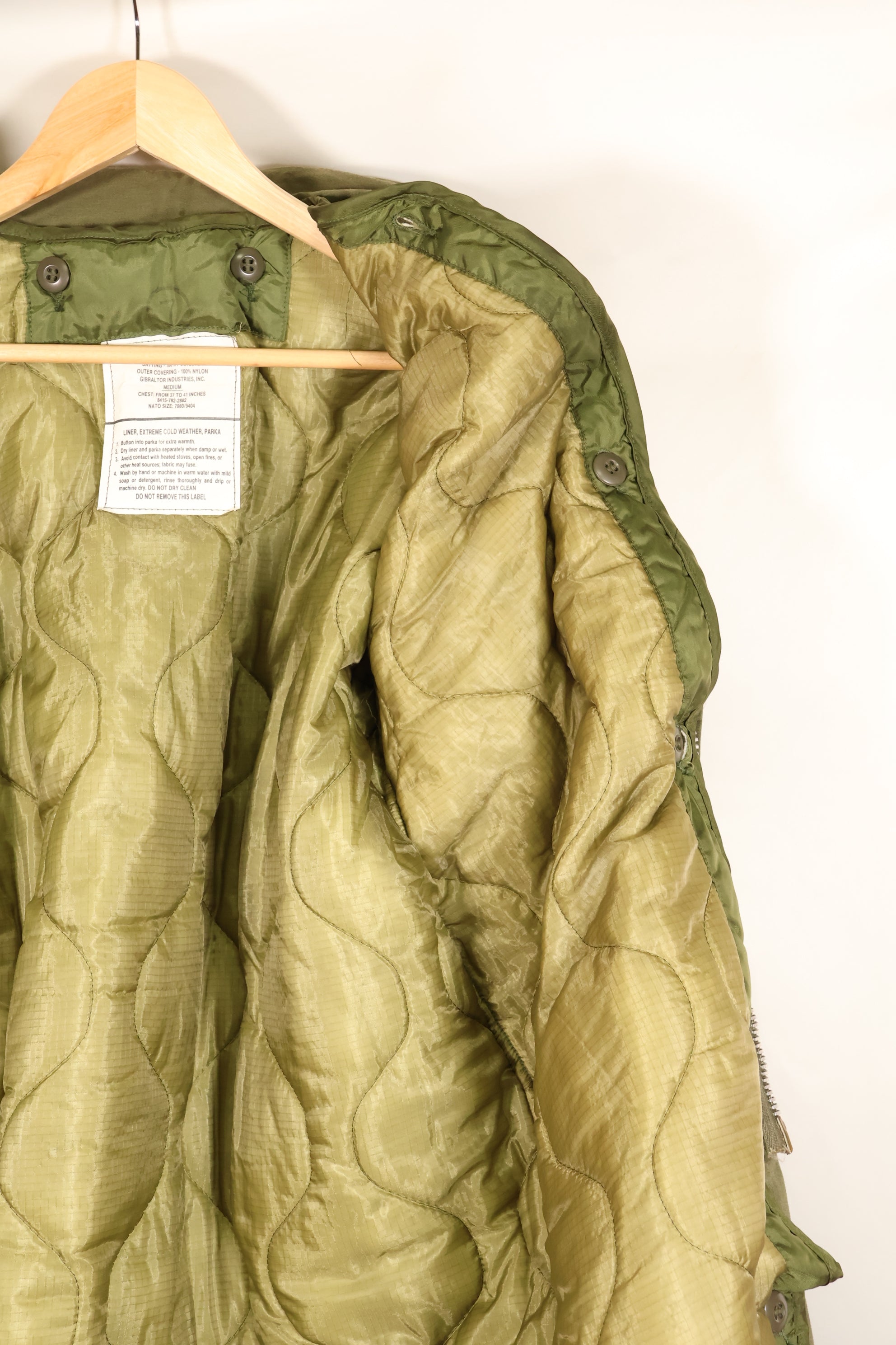 1967 Contract, M-R, U.S. Military, 2nd Model M65 Field Jacket, Aluminum Zipper, With Liner, Used