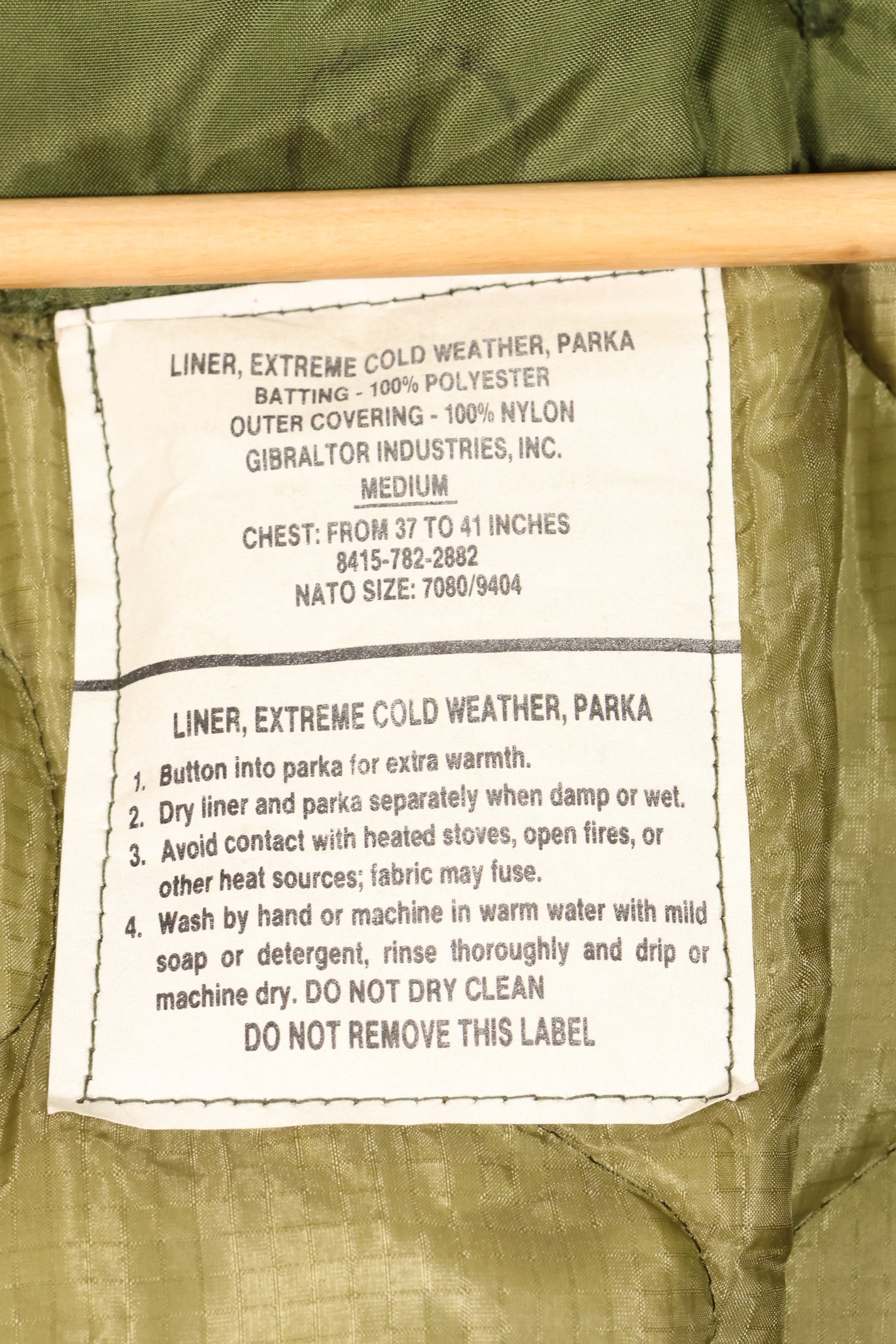 1967 Contract, M-R, U.S. Military, 2nd Model M65 Field Jacket, Aluminum Zipper, With Liner, Used