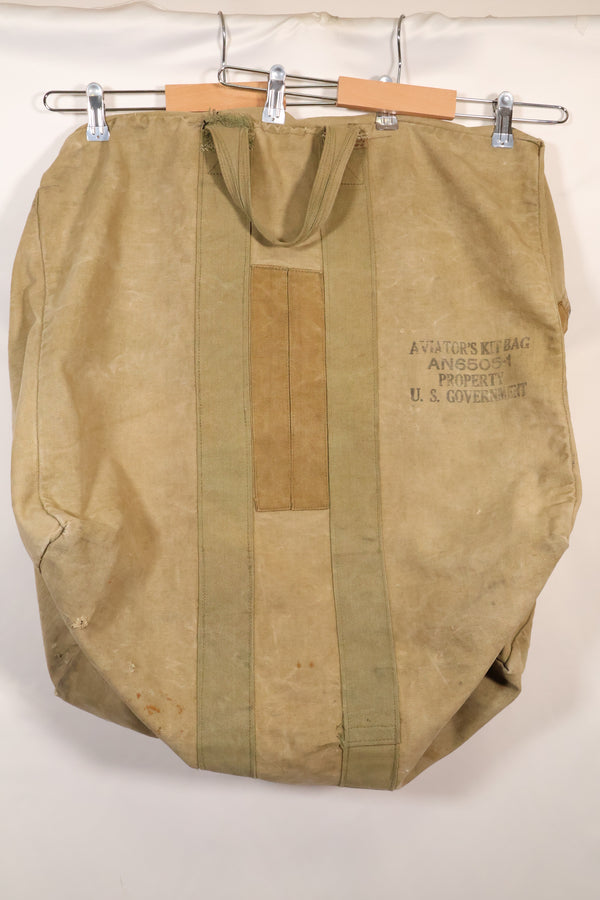 1940s U.S. Army Air Corps USAAF Pilot Kit Bag, used.