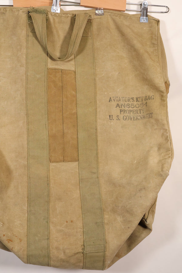 1940s U.S. Army Air Corps USAAF Pilot Kit Bag, used.