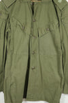 Real 1970 Australian Army fatigues shirt with rank insignia, used.