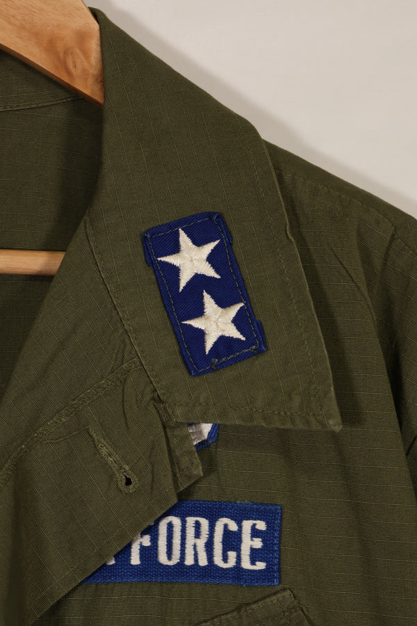 Actual 1968 4th Model Jungle Fatigue Jacket with Major General Rank insignia Walter T. Galligan