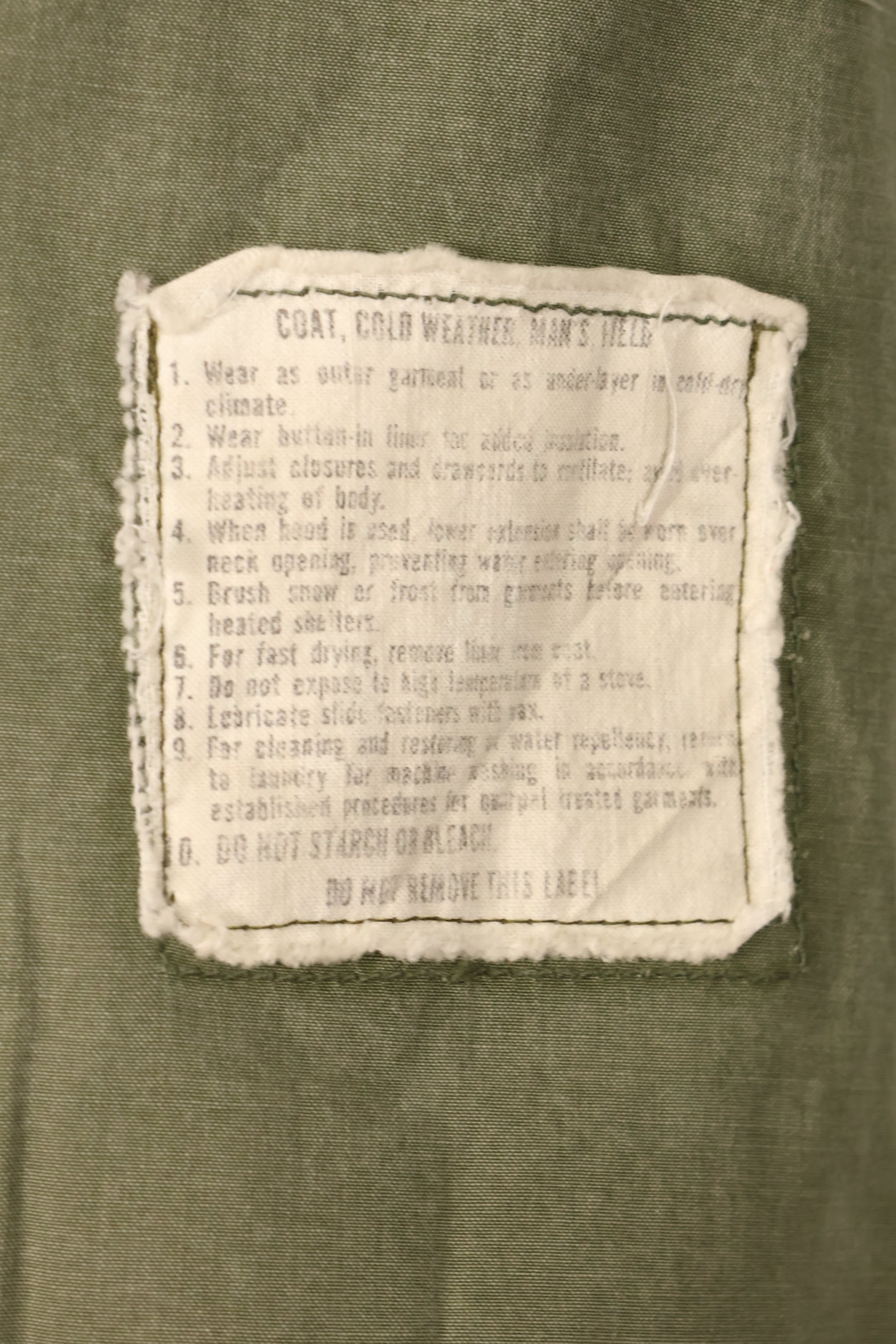 1974 Contract, S-R, U.S. Military, M65 Field Jacket, 3rd Model with Liner, Used