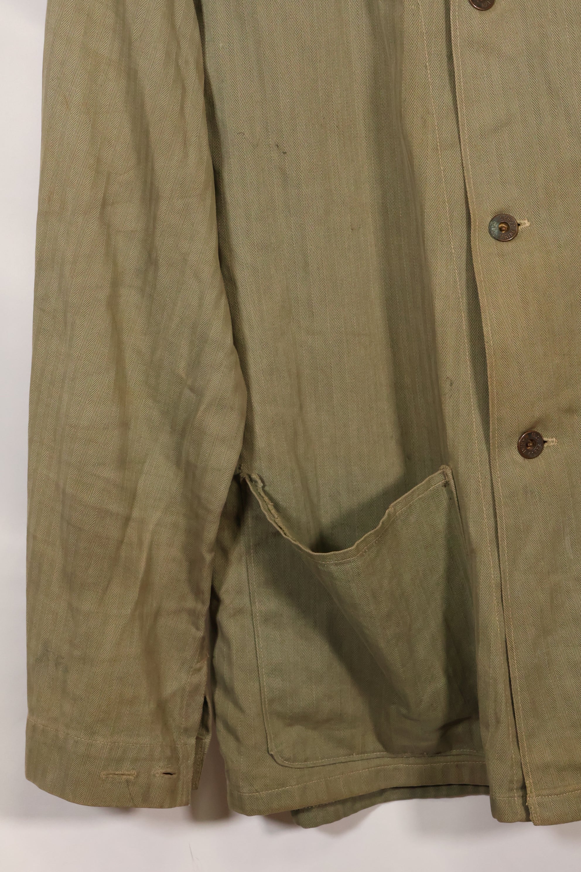 1940's U.S. Marine Corps USMC P-47 HBT Utility Jacket Used