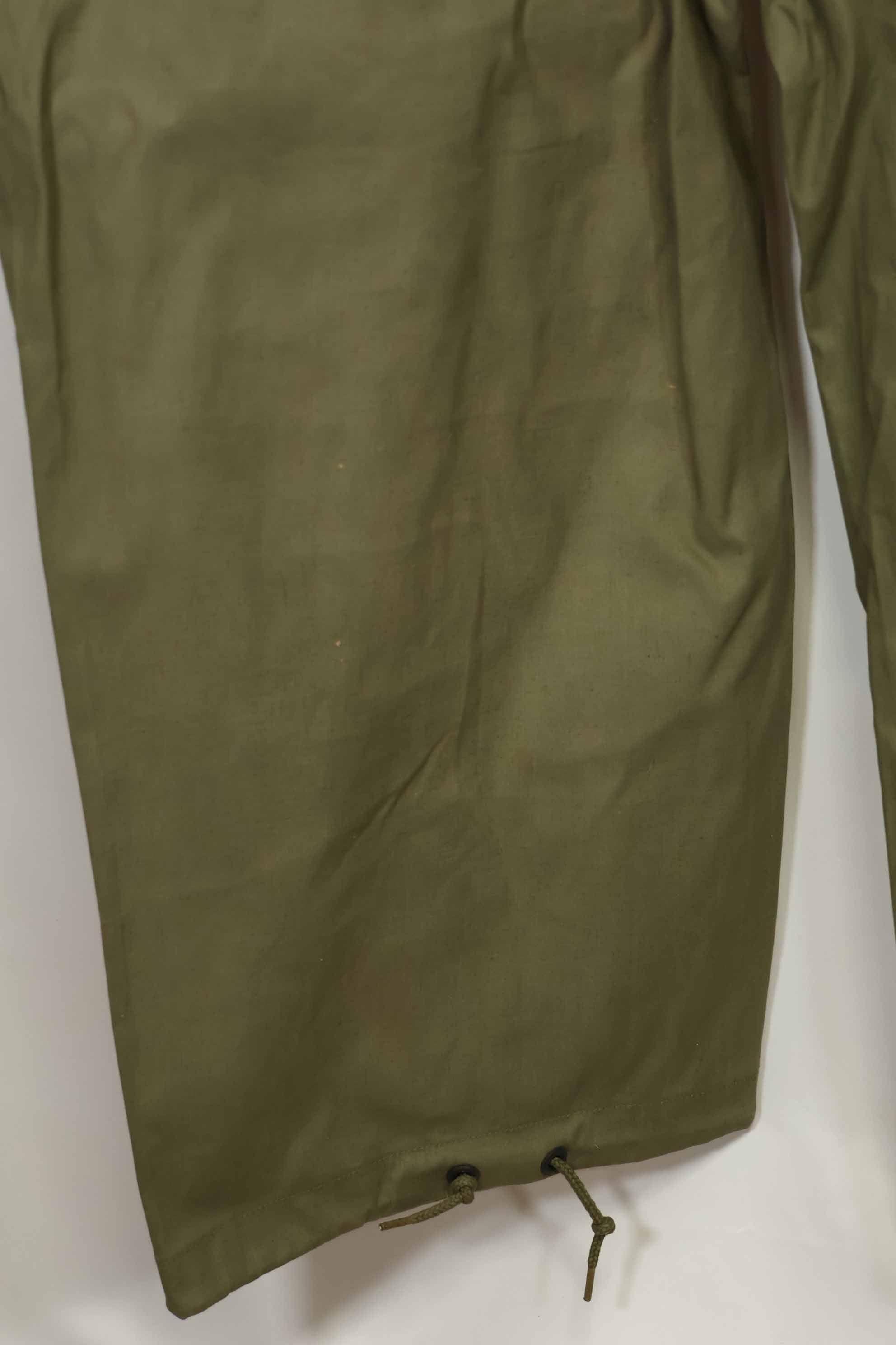 1940s-early 50s U.S. Navy, Army button deck pants, rain pants, used, A