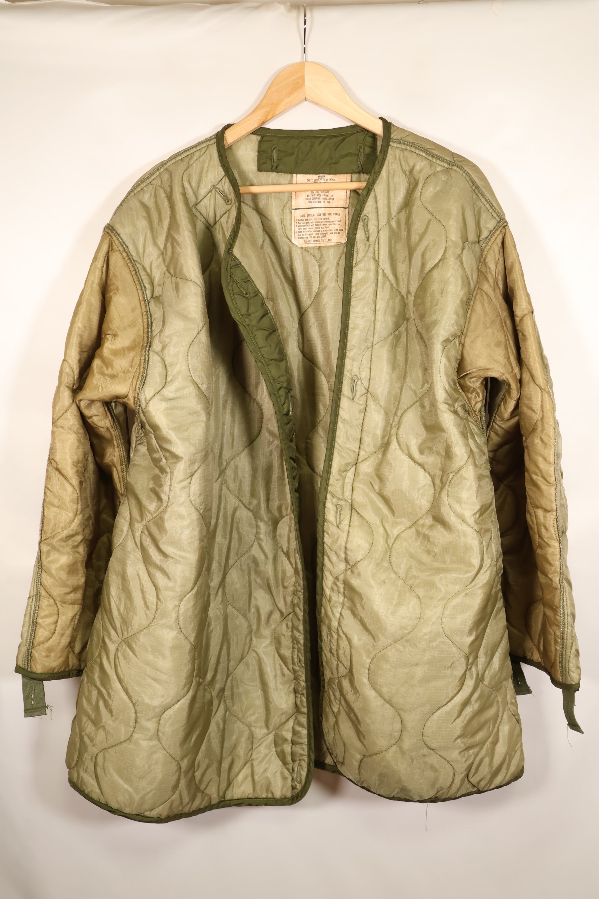 1976 Contract, M-R, U.S. Military, M65 Field Jacket, 1973 M65 Parka Liner, Set, Used