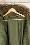 Early 1950s M51 Field Parka with fishtail wool pile liner, used.
