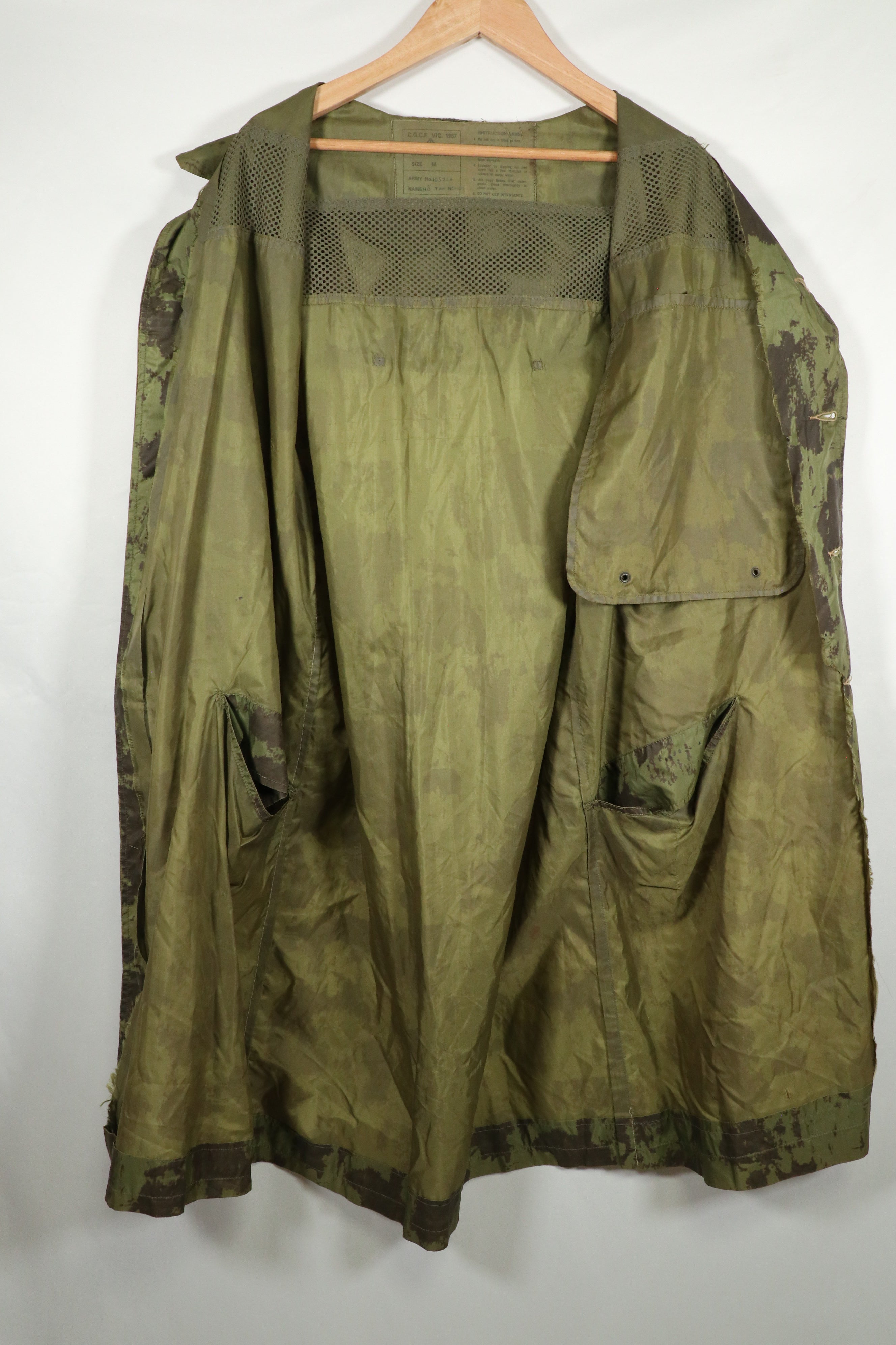 Real 1967 Australian Army raincoat, used, faded, used, C