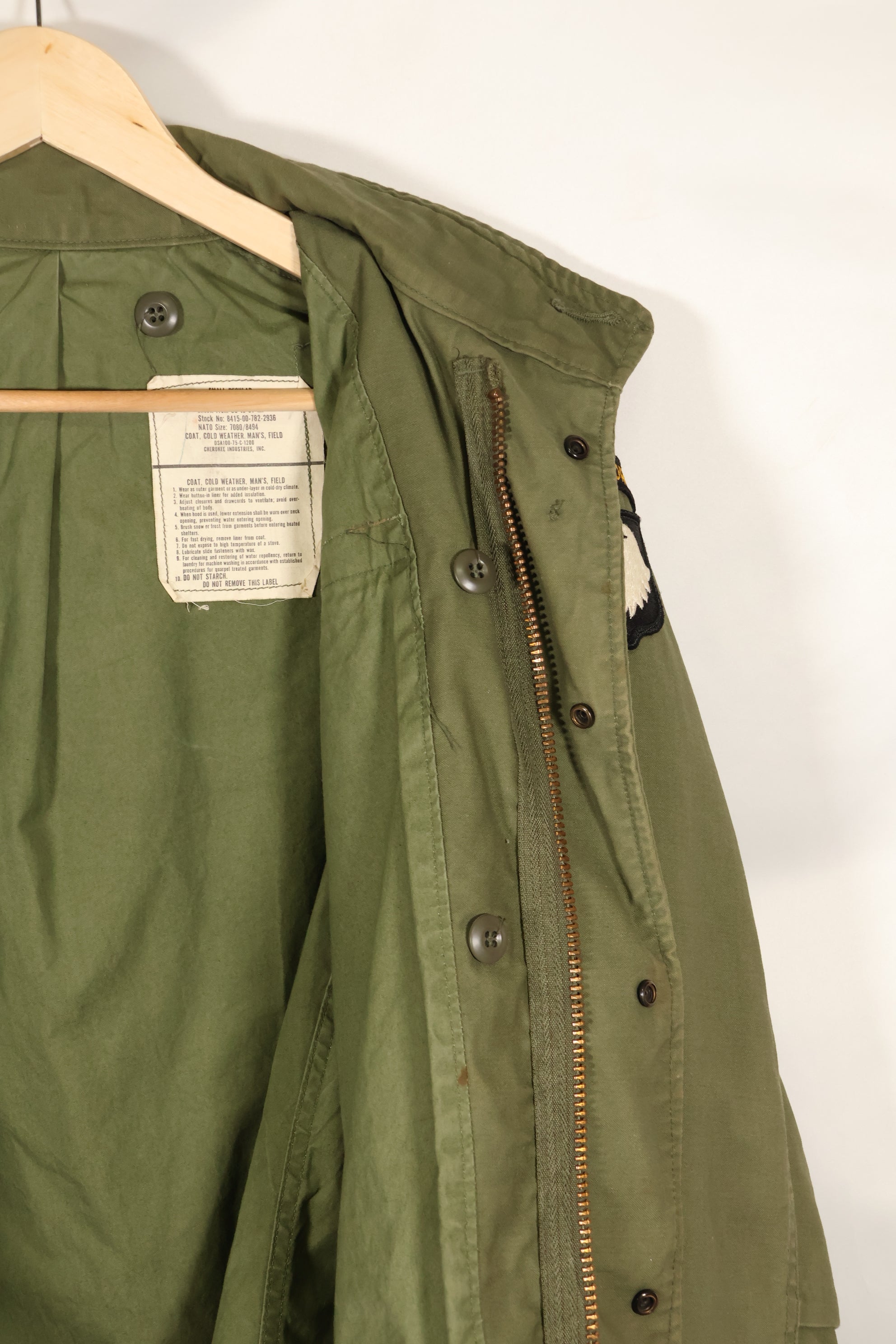 1975 Contract S-R 3rd Model M65 Field Jacket Used