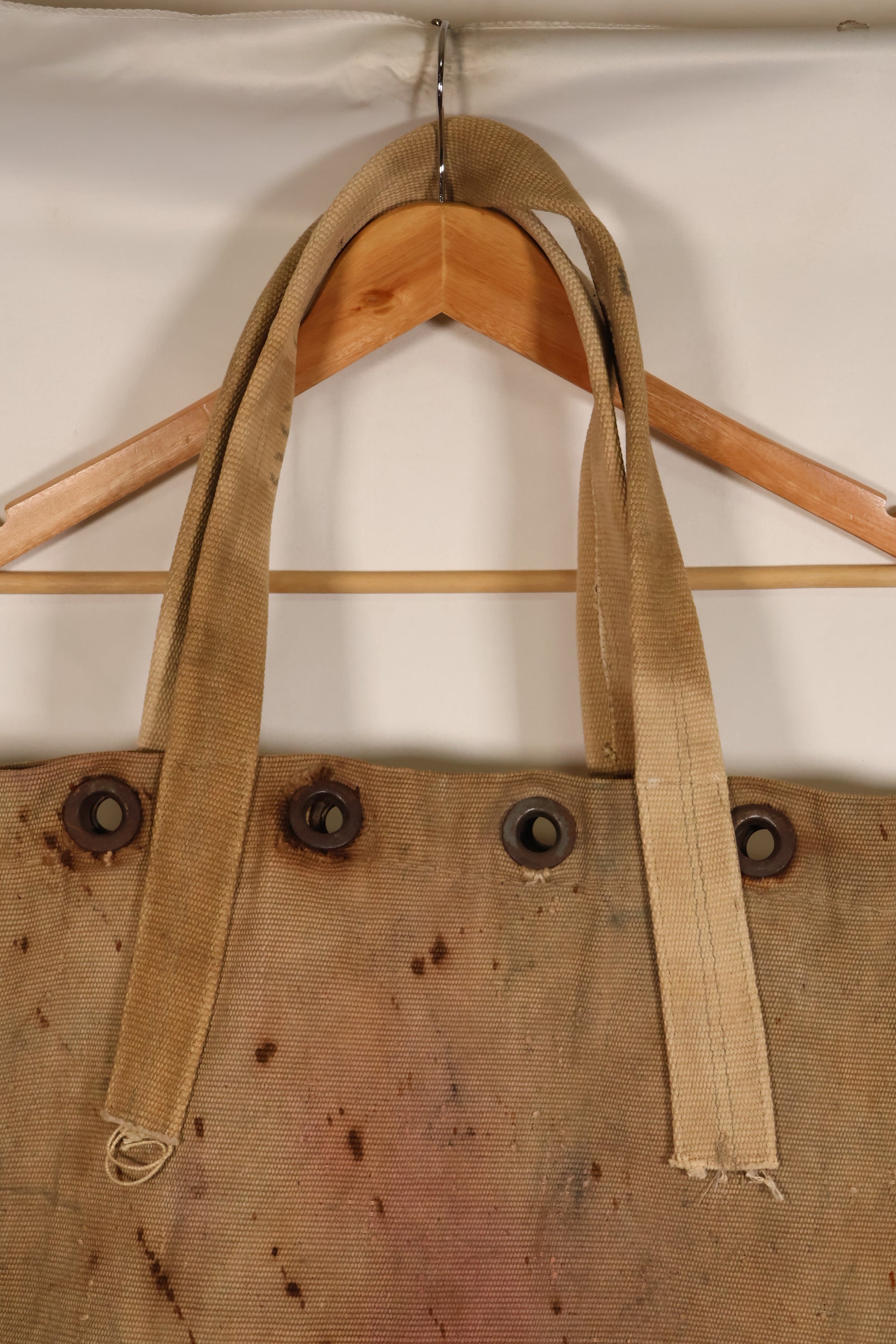 Custom-Made Item: Modified WWII U.S. Navy Duffle Bag with Tiger Stripe Pattern and Snoopy Motif by LA Kitzfitz
