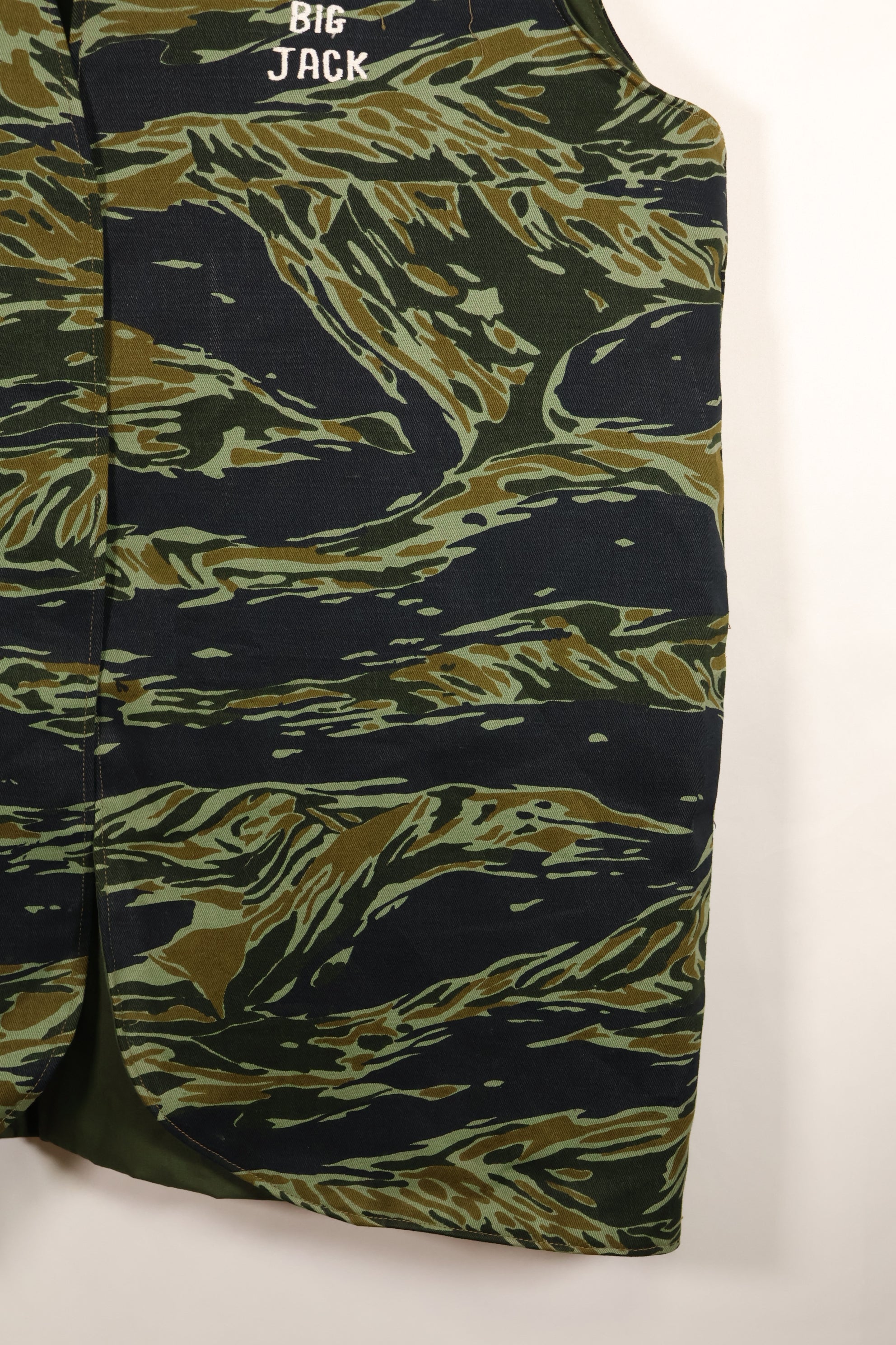 Circa 1970: Tiger Stripe Tour Vest, made by Thai Taylor, unused