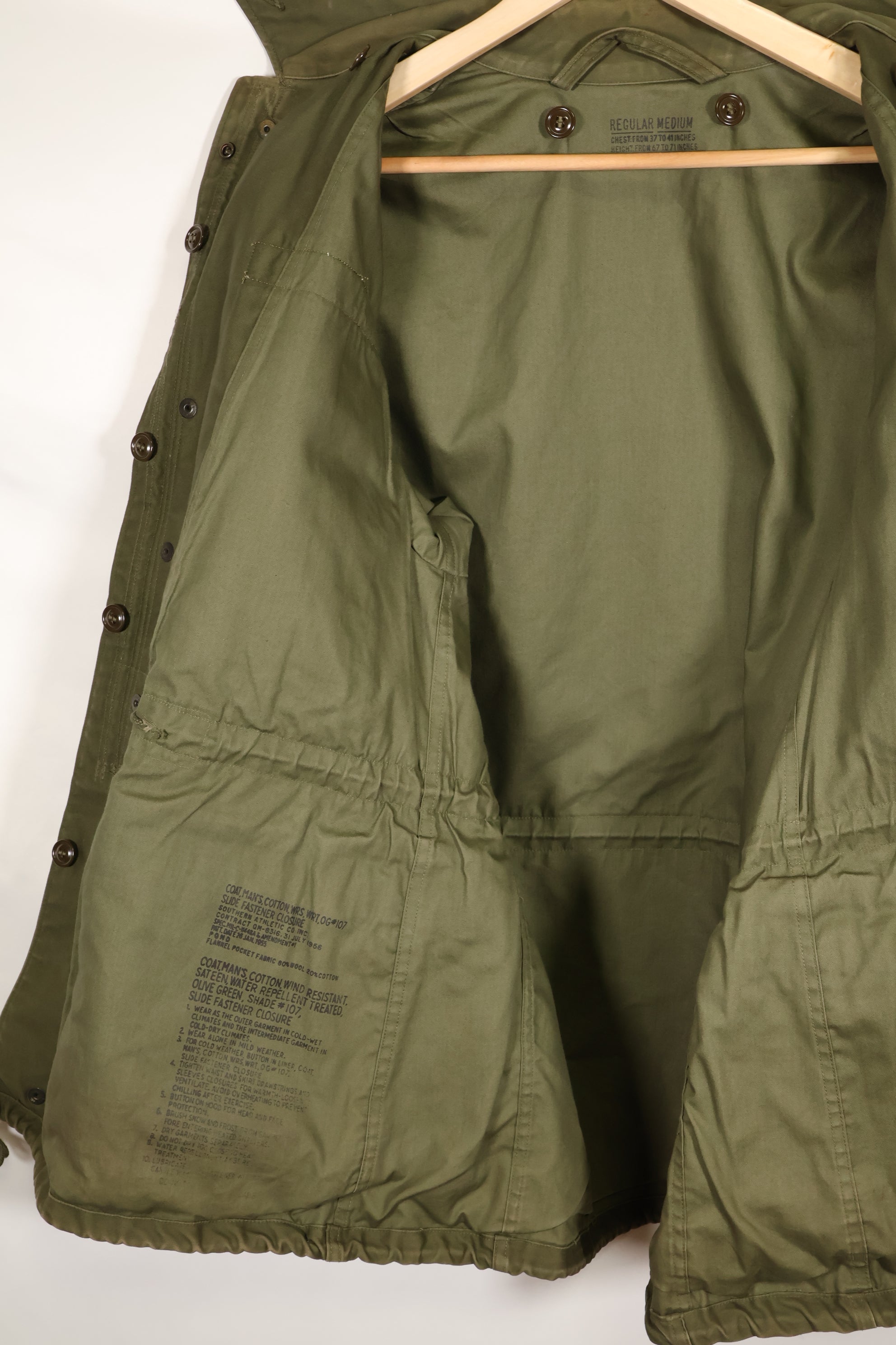 1956年契約　M-R　M51 フィールドジャケット　ライナー付き　中古品 　状態良い