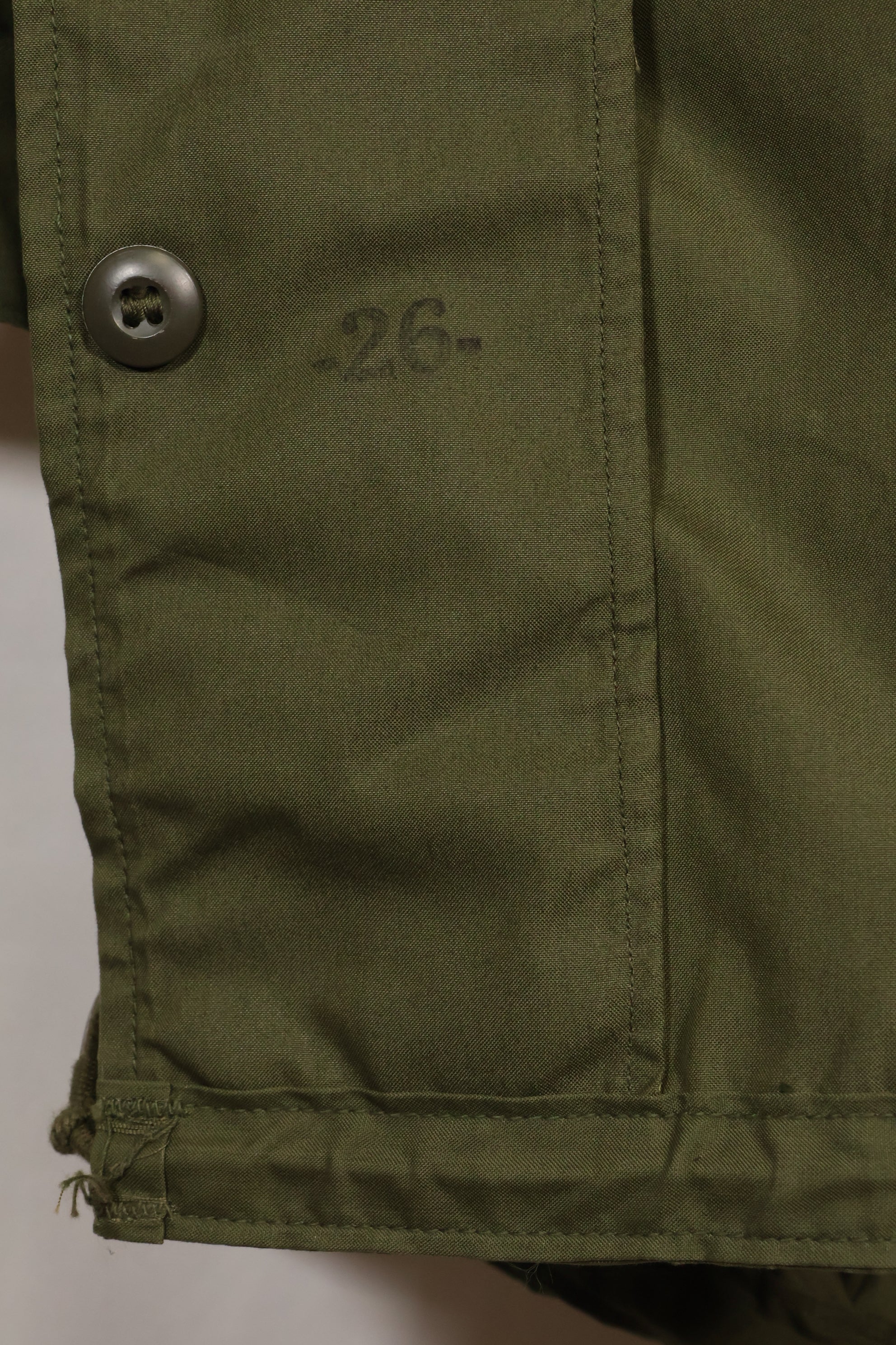 1970 Contract M-R Deadstock US Army M65 Field Parka, aluminum zipper, long term storage.