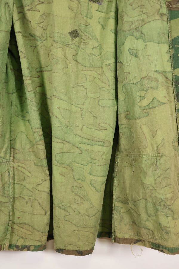 1968 Contract L-R Ripstop ERDL Camouflage Jungle Fatigue Jacket in good used condition