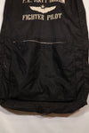 1960s privately procured fighter pilot flight jacket &amp; uniform suit bag, embroidered, used