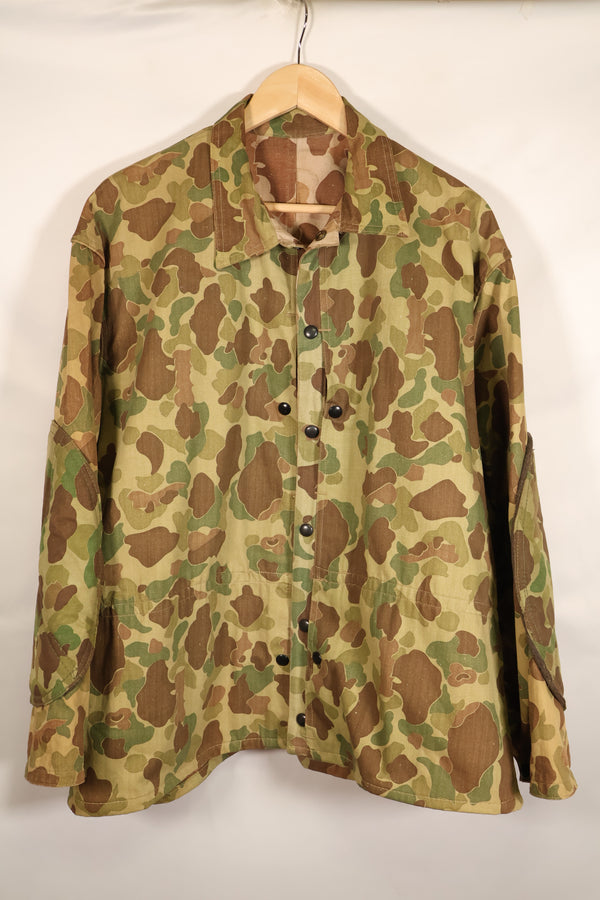 1942~43年頃　アメリカ軍　USMC　フロッグスキン迷彩　3rd Model パラマリーンジャケット　ほぼ未使用品　改造あり