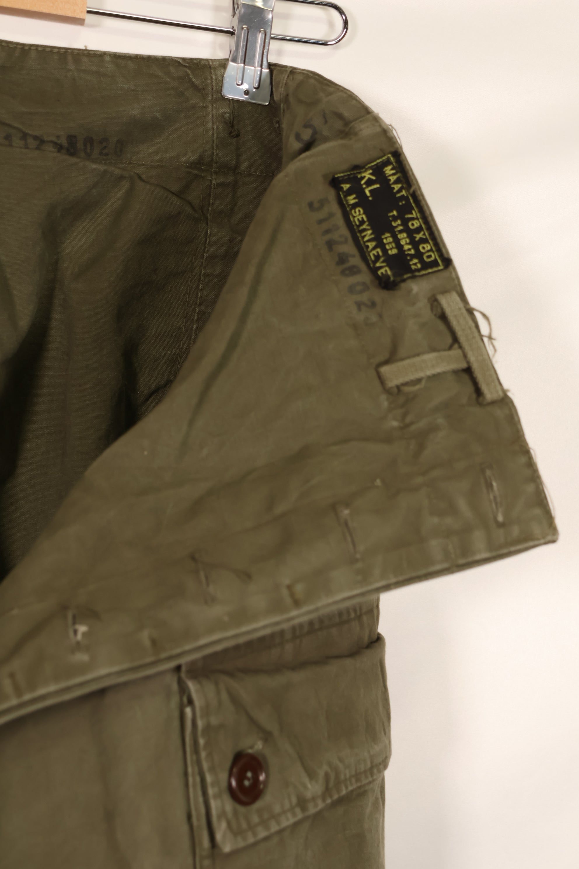 Real 1959 Dutch Army double face field pants in good condition.