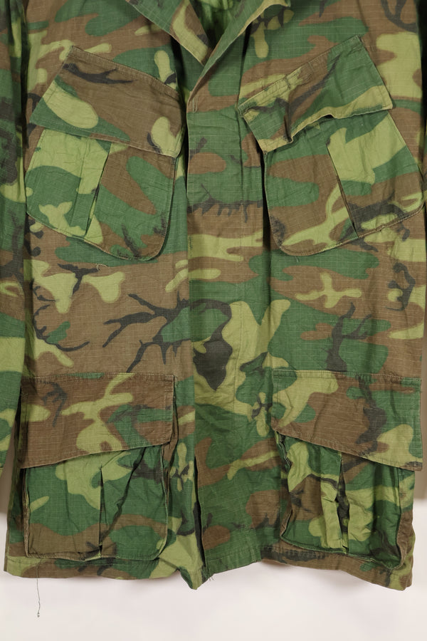 1969年契約　M-S　リップストップ　ERDL迷彩　ジャングルファティーグ　ジャケット　褪色あり　中古品