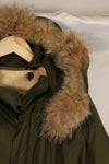 Real Combination M65 field parka coyote fur pile liner jacket, unused.