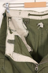 1960s-70s, estimated M-R U.S. Army M65 cotton field pants, used.