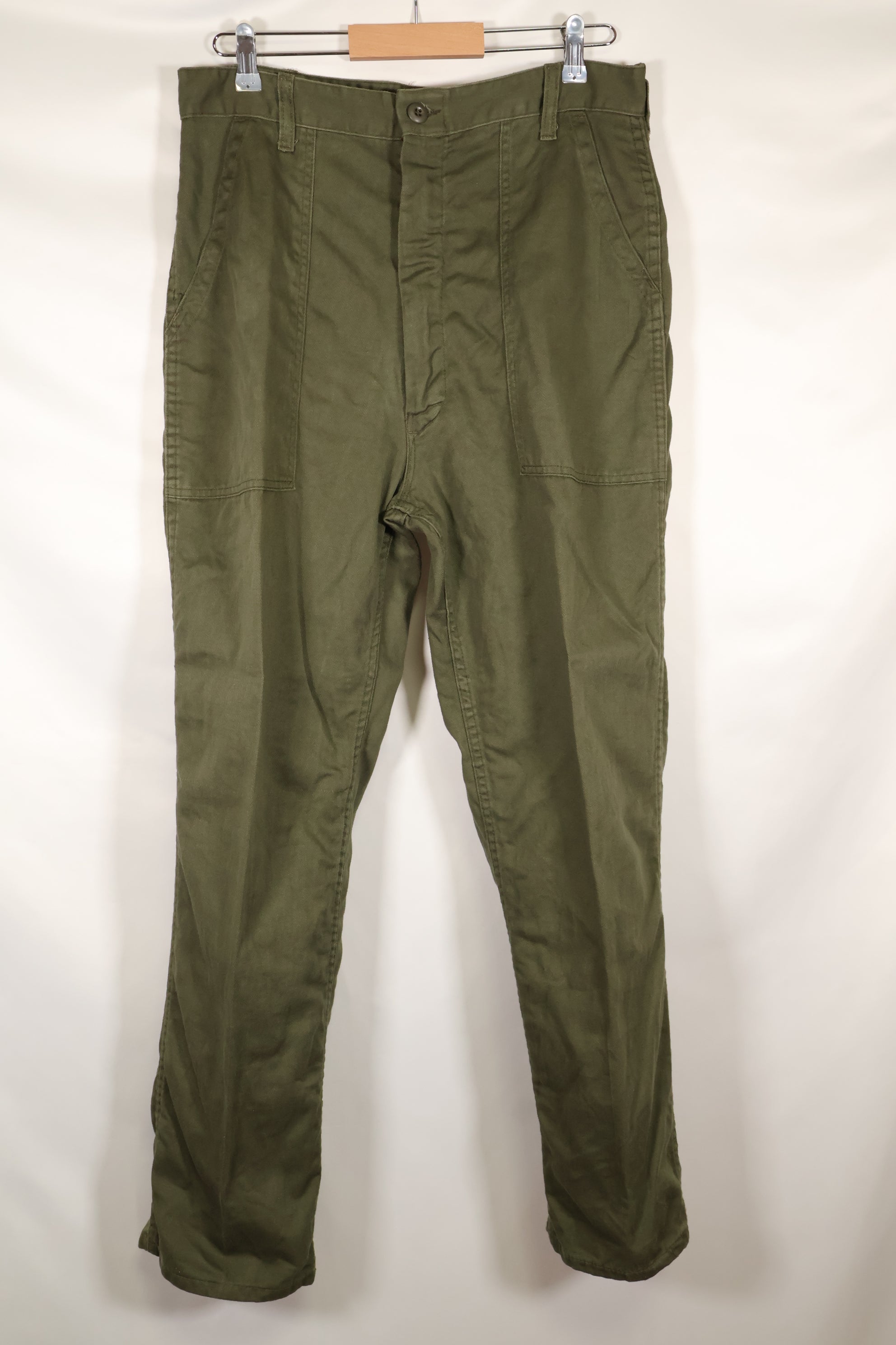 Late 1960s-70s lot, presumed PX item, 36 x 32 OG-107 utility pants, baker pants, used.