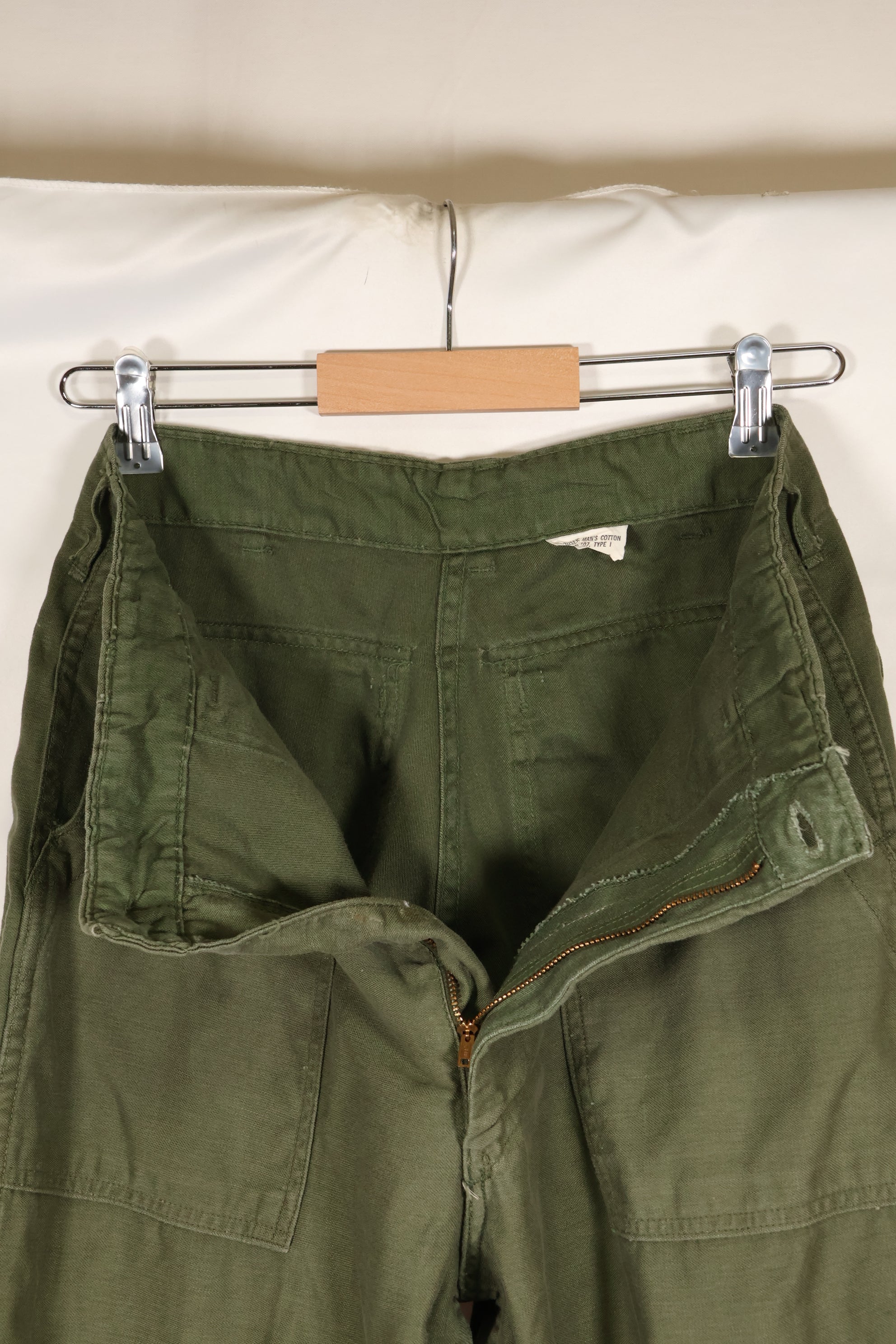 1968 Contract 32x31 US Army OG-107 Utility Pants Baker Pants Used B