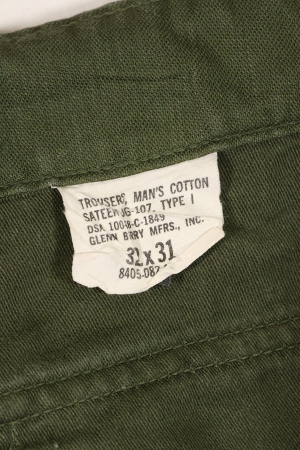 1968 Contract 32x31 US Army OG-107 Utility Pants Baker Pants Used B