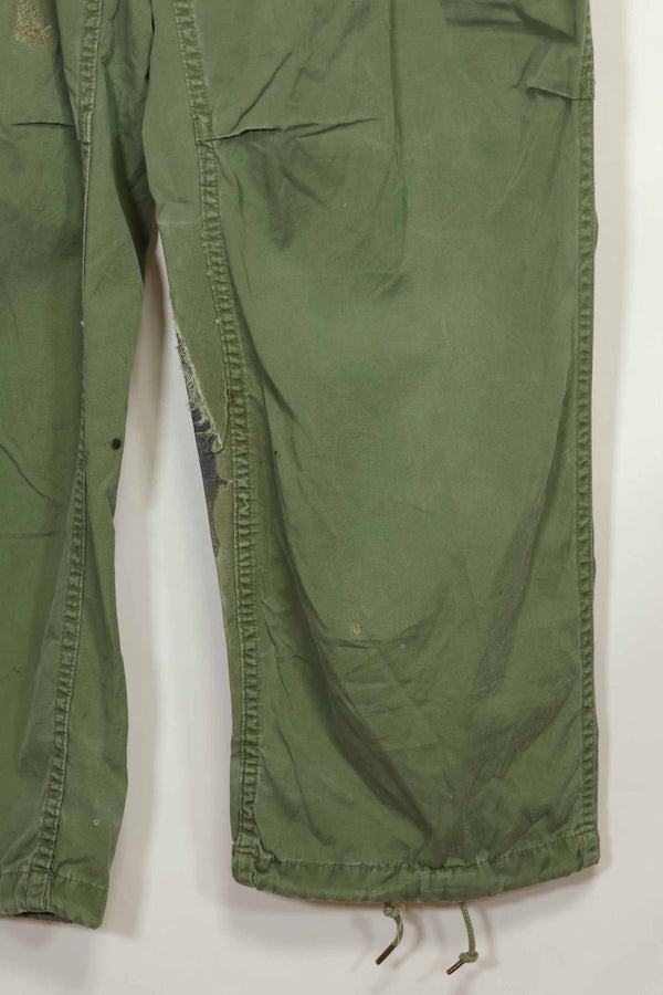 Estimated 1967 Contract 3rd Model Non Ripstop Jungle Fatigue Pants M-R Used