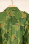 Authentic Fabric, Post-War Production, Authentic Mitchell Camouflage, Made from Shelter Half Fabric, 1st Model Jungle Fatigue Jacket, Used