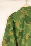 Authentic Fabric, Post-War Production, Authentic Mitchell Camouflage, Made from Shelter Half Fabric, 1st Model Jungle Fatigue Jacket, Used