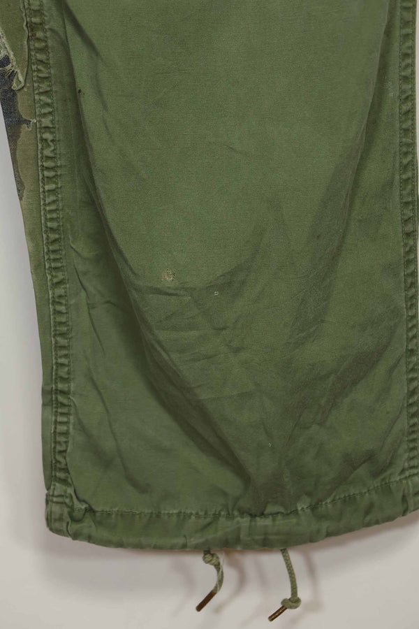 Estimated 1967 Contract 3rd Model Non Ripstop Jungle Fatigue Pants M-R Used