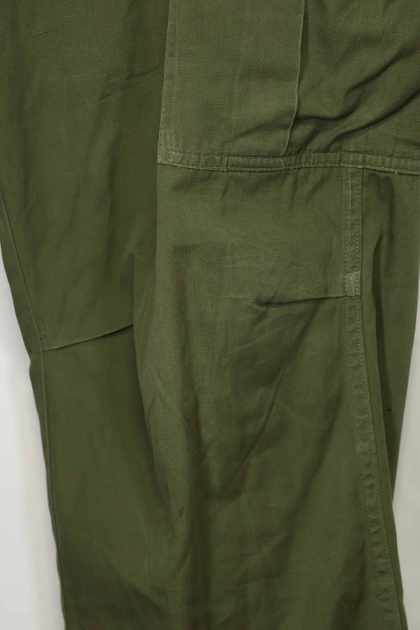 Estimated 1967 Contract 3rd Model Non Ripstop Jungle Fatigue Pants M-R Good Condition Used