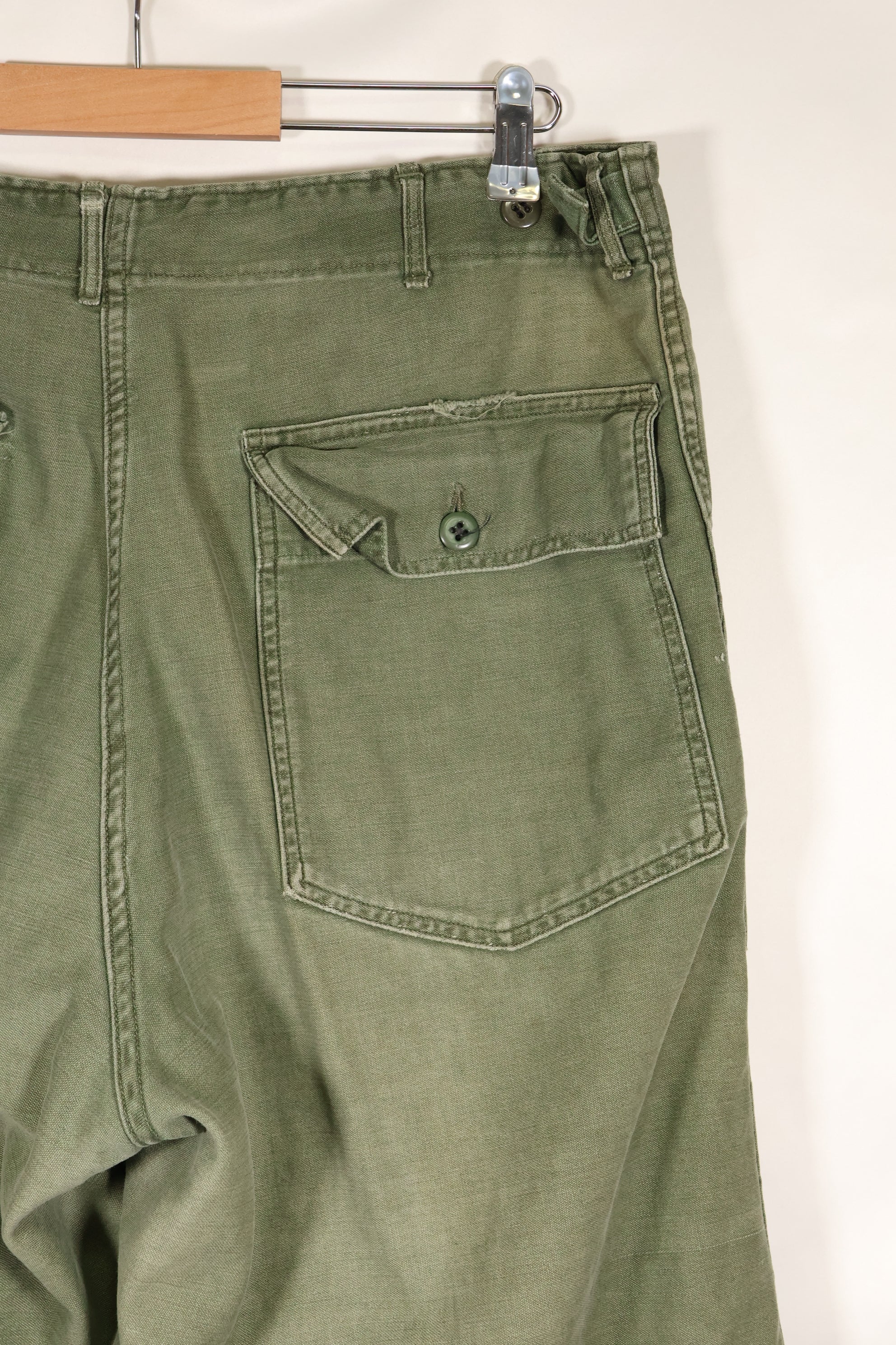 1961 contract, estimated size 36 OG-107 utility pants, baker pants, used.