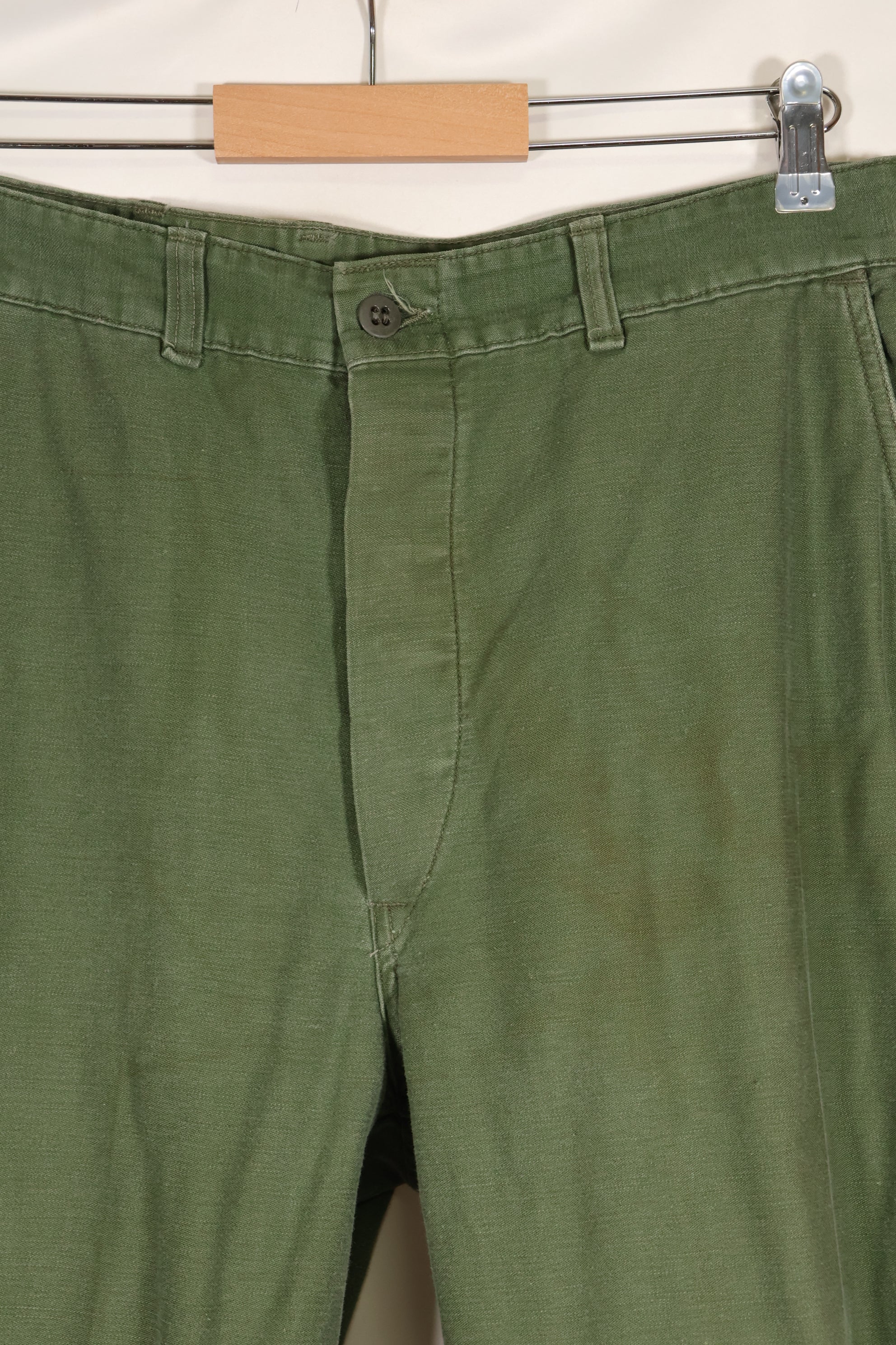 1950s-60s estimated 34 USMC P-56 utility pants, used with fading.