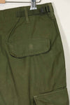 Estimated 1967 Contract 3rd Model Non Ripstop Jungle Fatigue Pants M-R Good Condition Used