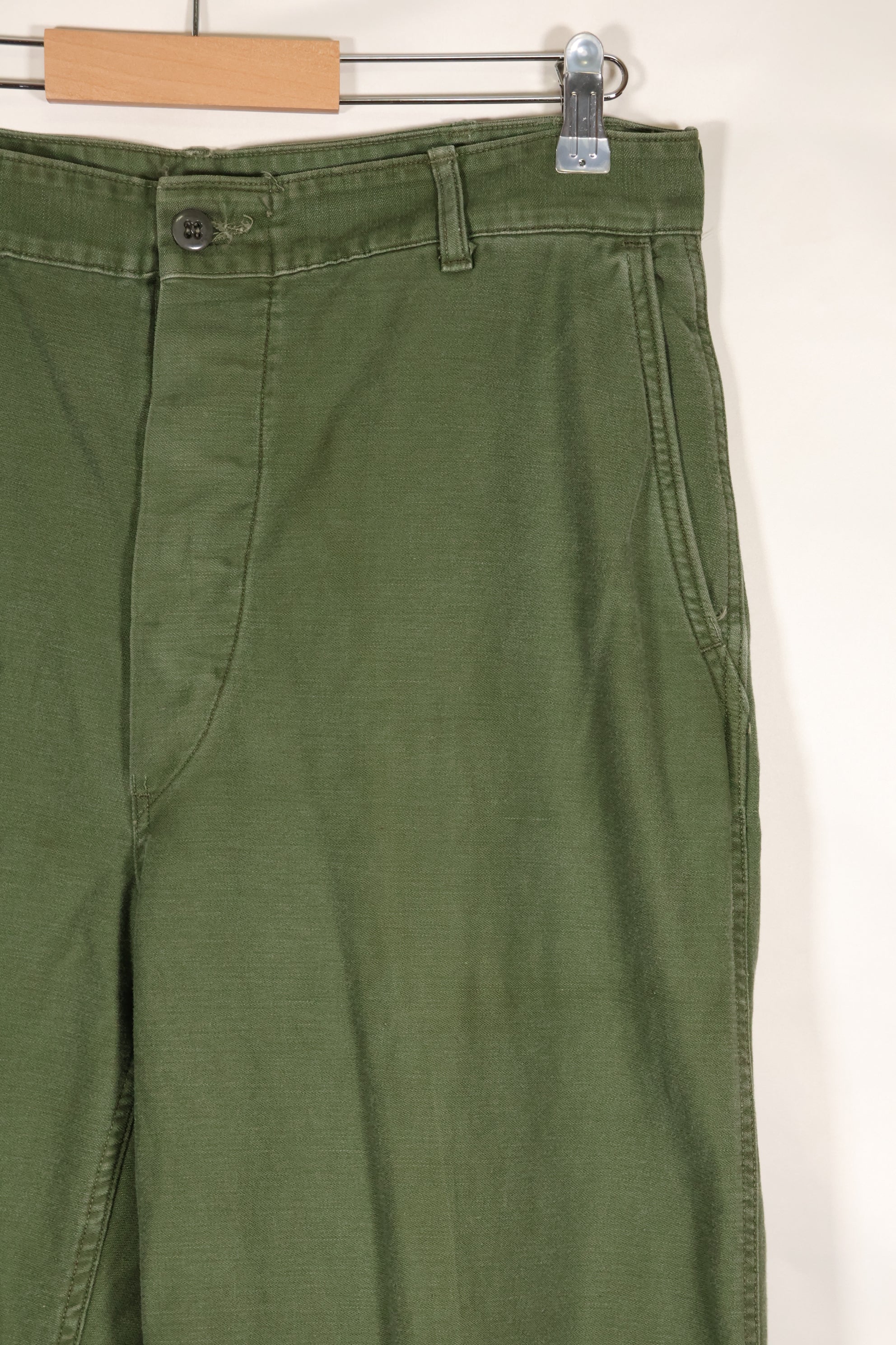 1950s-60s, estimated size 34 USMC P-56 utility pants, used.