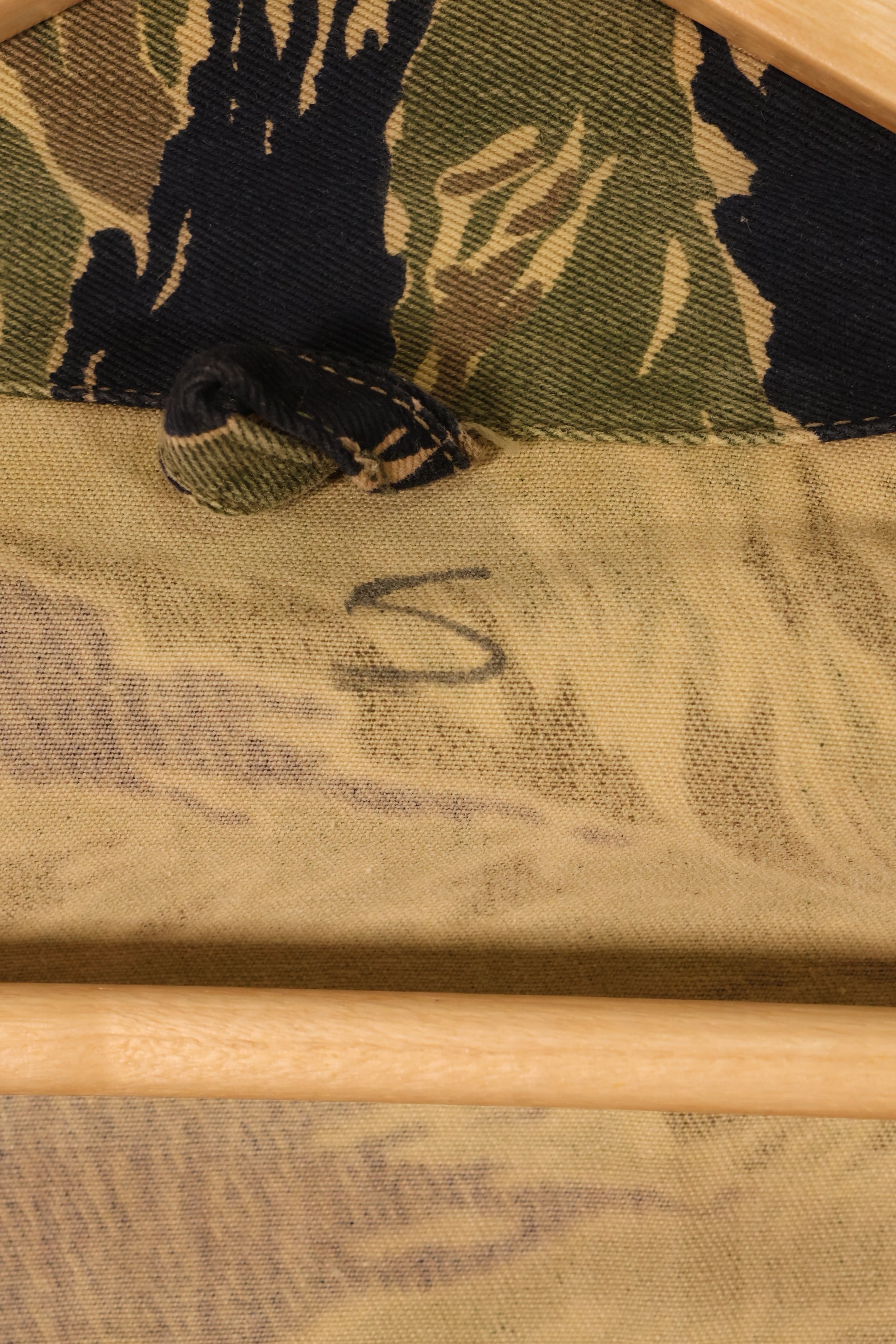 Circa 1965, Made in Japan, US-S, Okinawa Tiger Pattern, Tiger Stripe, US-cut shirt, JWD, Used