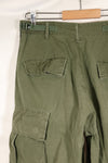 1968 Contract S-R 4th Model Jungle Fatigue Pants, used with fading and repairs.