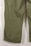 1968 Contract S-R 4th Model Jungle Fatigue Pants, used with fading and repairs.