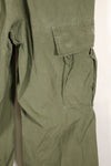 1968 Contract S-R 4th Model Jungle Fatigue Pants, used with fading and repairs.