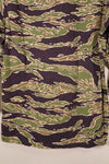 1960年代後半　推定 US-S　レイトウォーライトウェイト　タイガーストライプ　シャツ　褪色あり　中古品