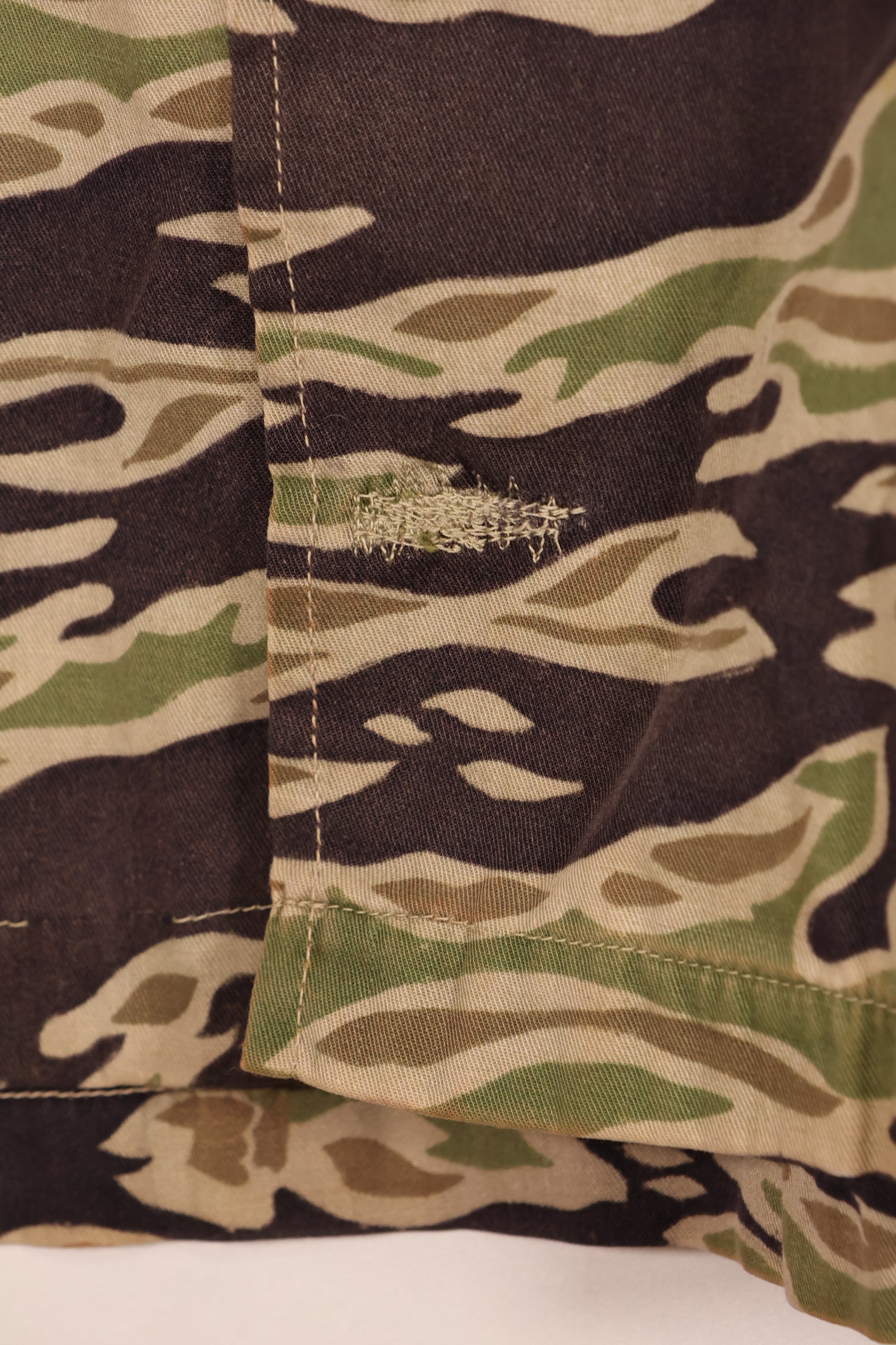 Late 1960s—Estimated US-S—Late War Lightweight—Tiger Stripe—Shirt—Some wear and fading—Used