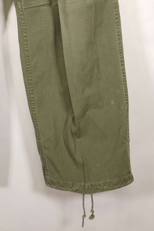 1969 Contract L-S 4th Model Jungle Fatigue Pants, used with fading.