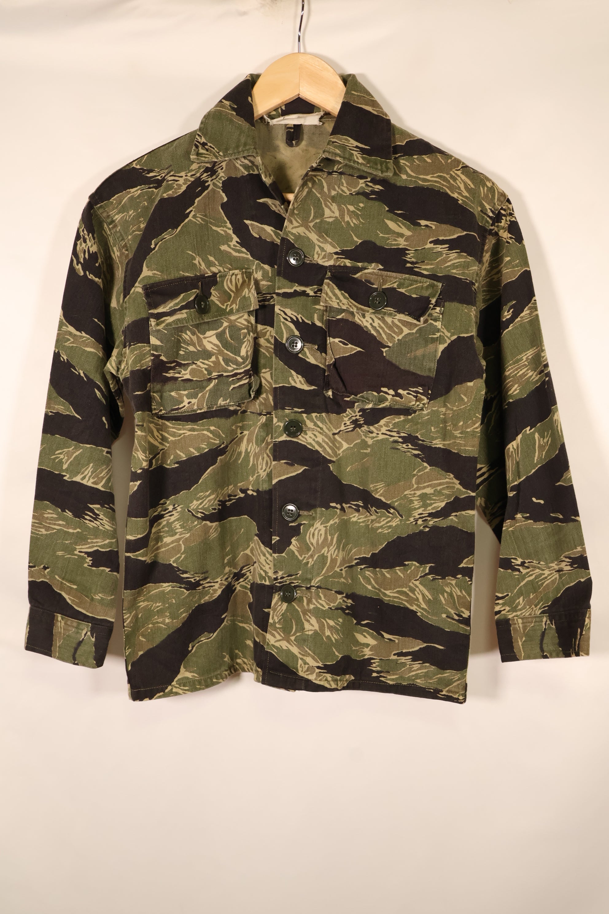 Circa 1965–66 | A-M | Okinawa Tiger | JWD | Asian Cut | Tiger Stripe Shirt | Minimal Fading | Used