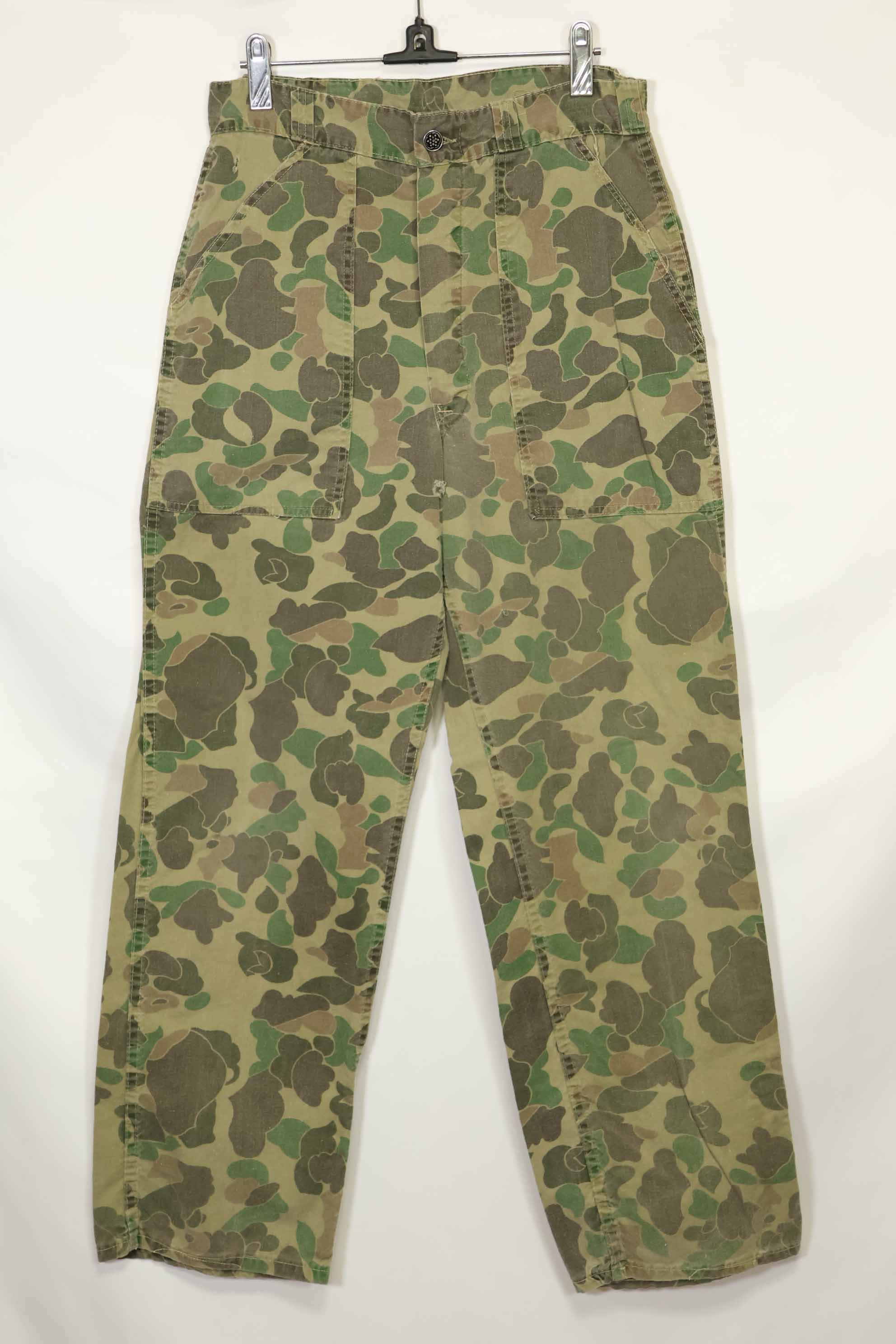 1970s civilian frogskin camouflage hunting pants, used.