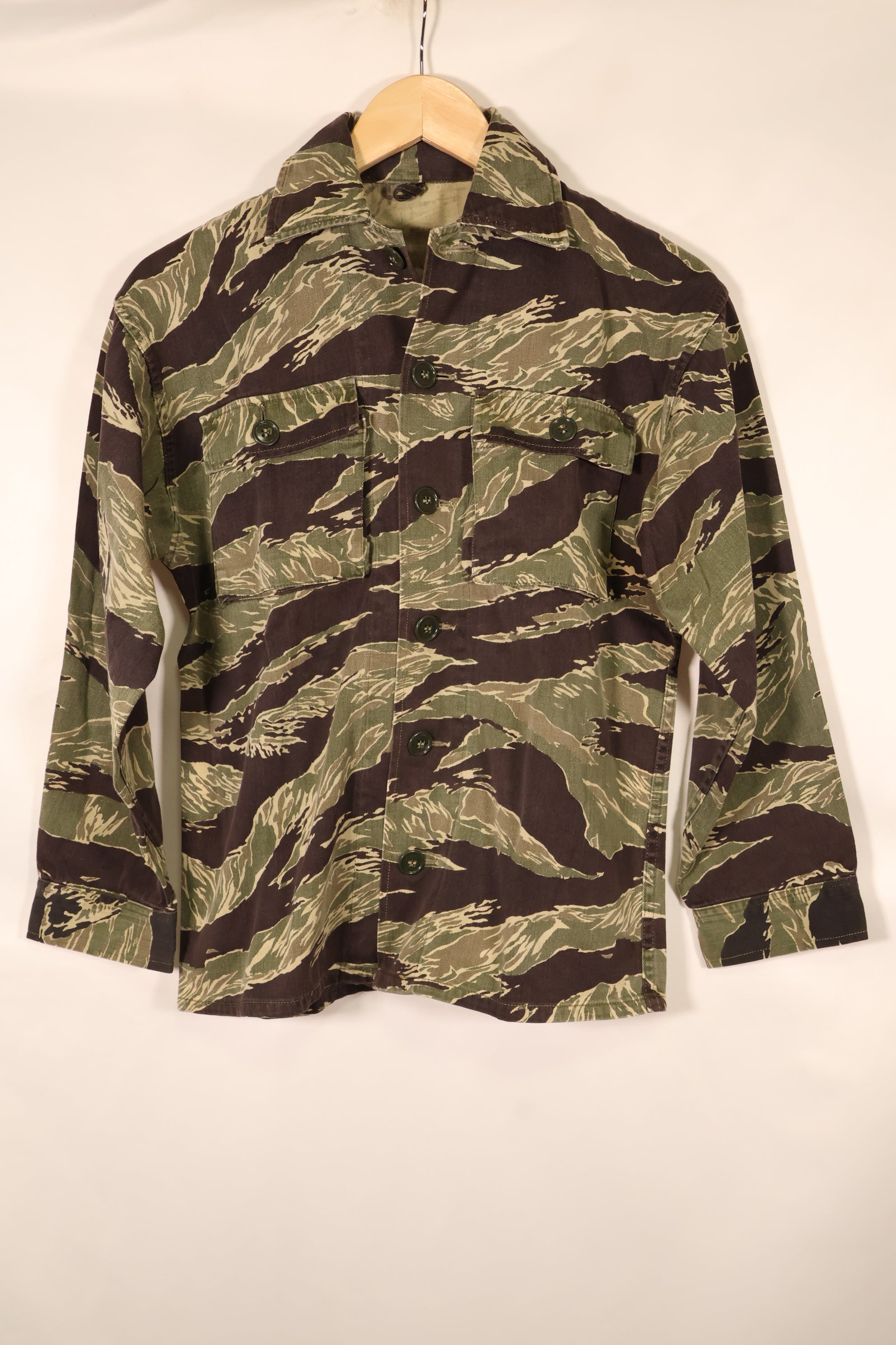 Circa 1965–65 | Okinawa Tiger Pattern | JWD | Tiger Stripe | Asian Cut | Shirt | Used