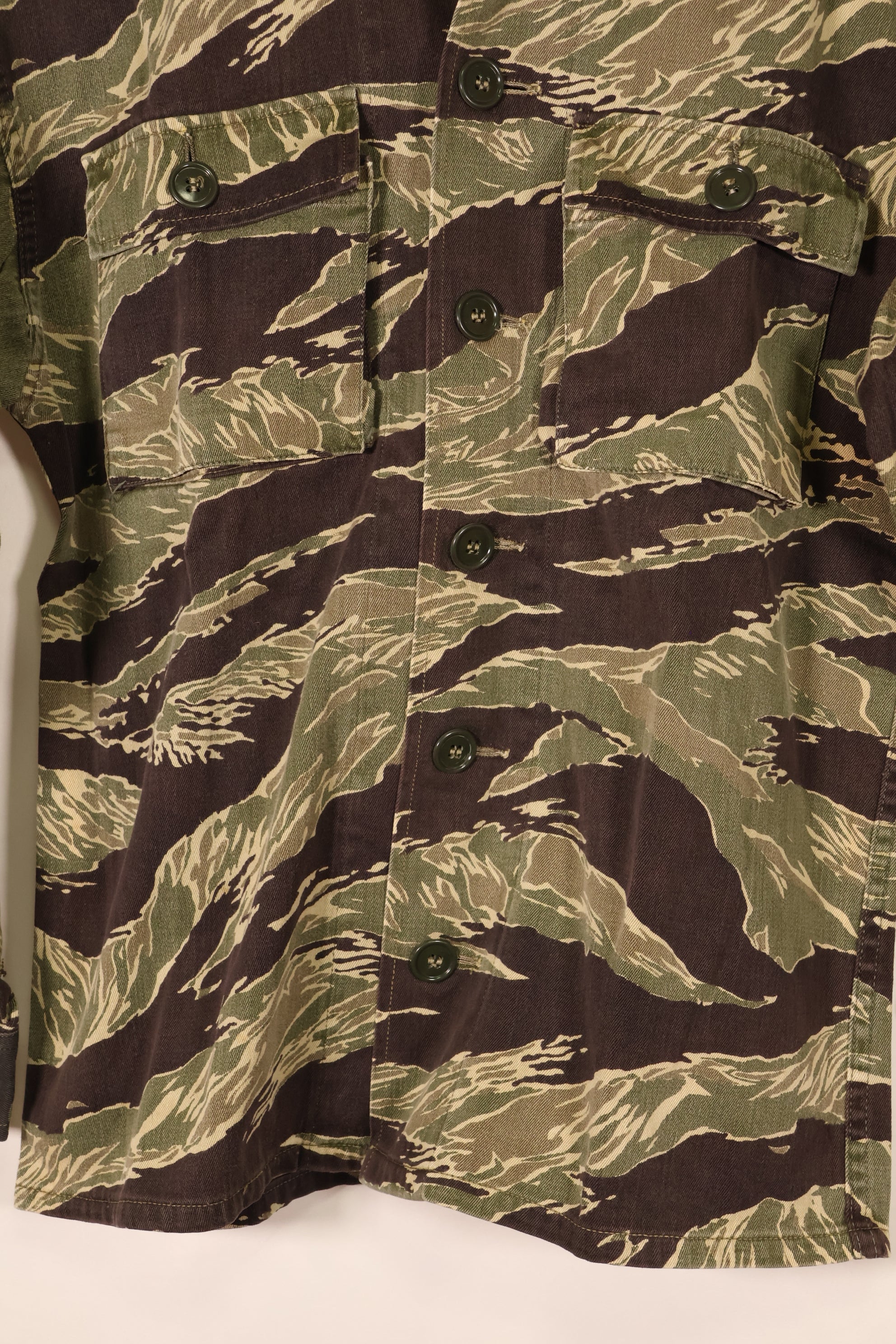 Circa 1965–65 | Okinawa Tiger Pattern | JWD | Tiger Stripe | Asian Cut | Shirt | Used