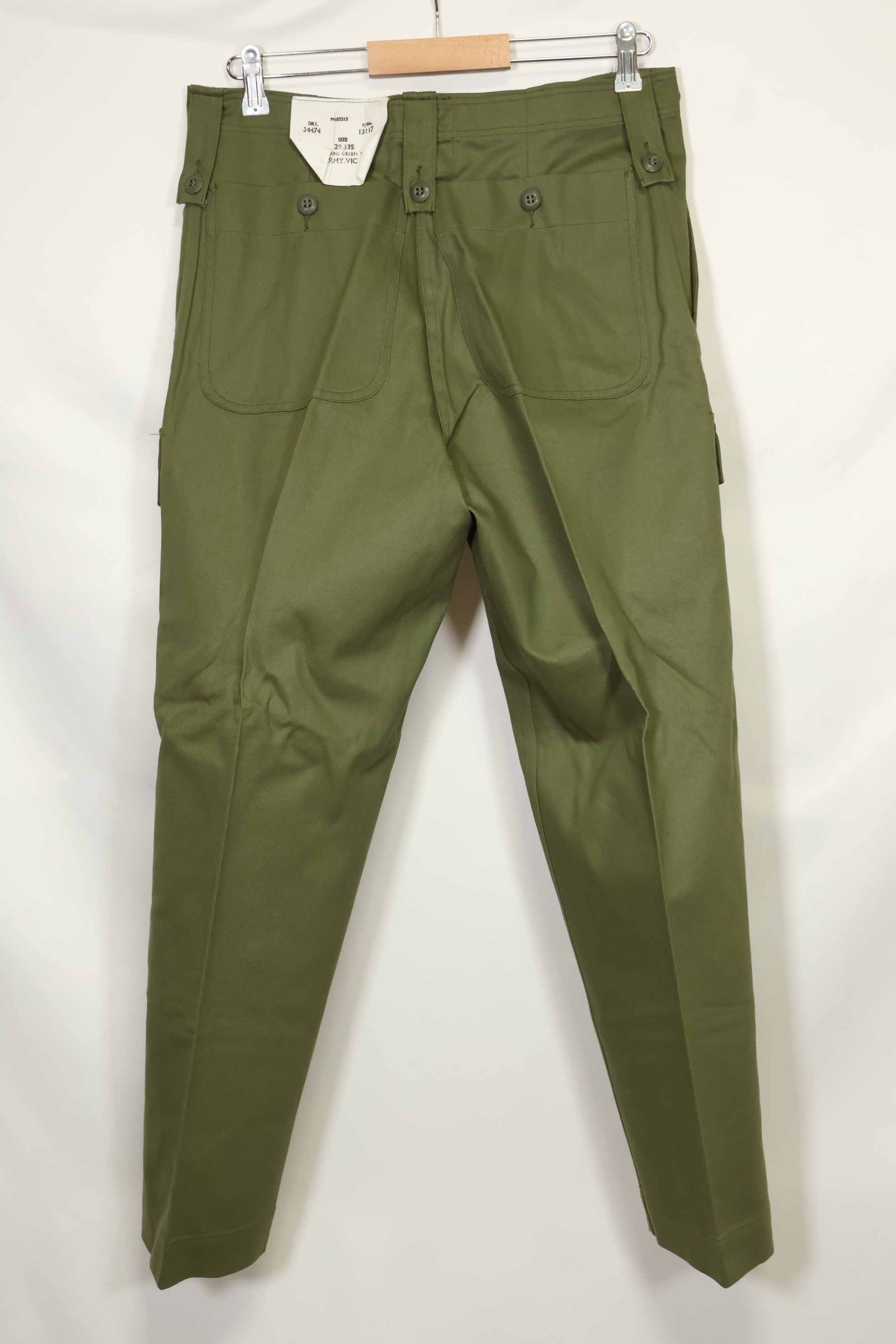 1969 Deadstock Australian Army OD Fatigue Pants, never used.