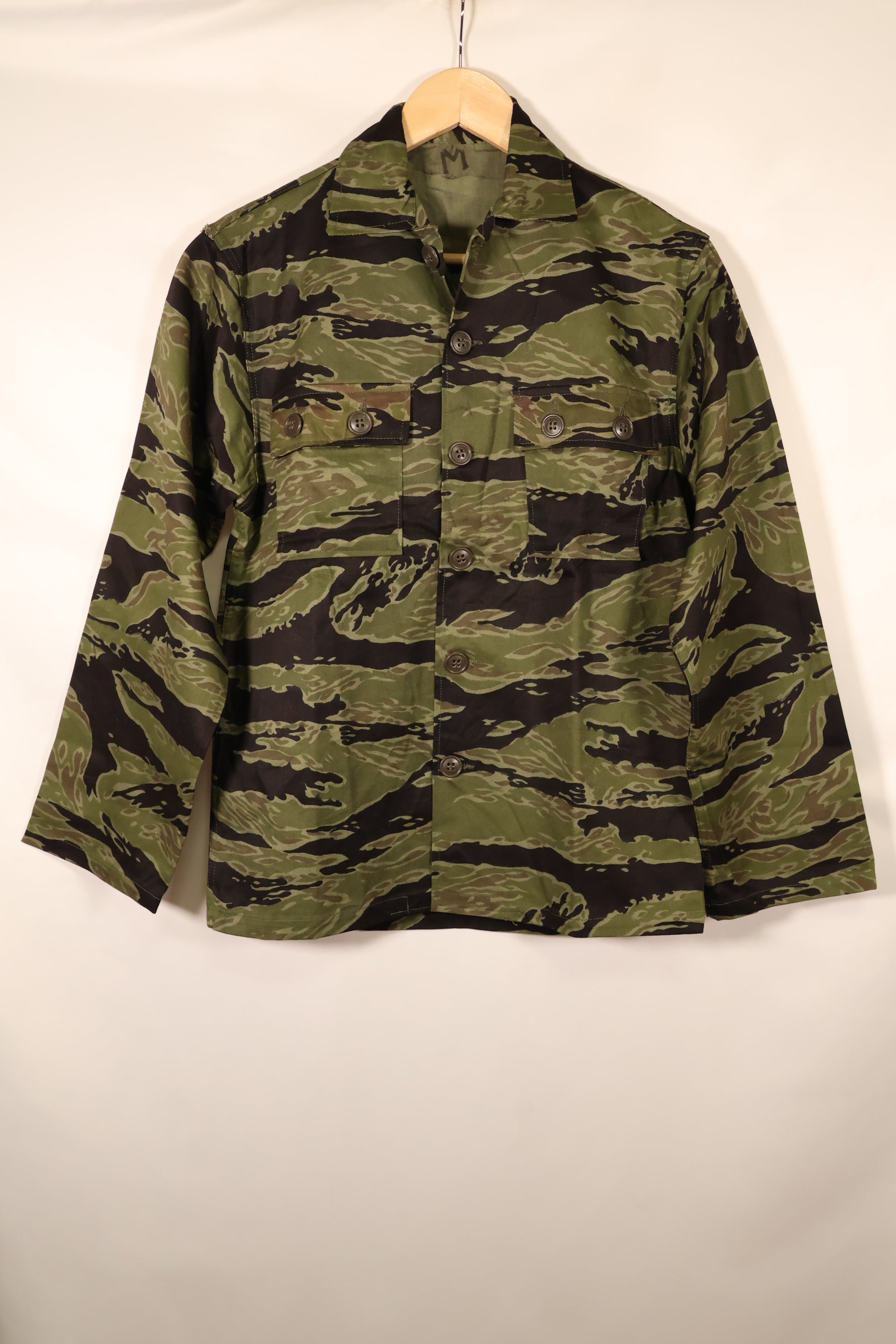1960年代後半　A-M　レイトウォーヘビーウェイト　タイガーストライプ　Aianカット　シャツ　未使用品